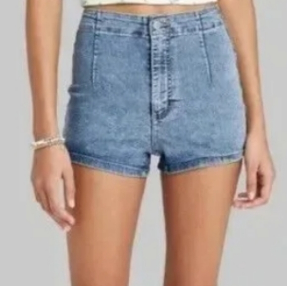 wild fable Denim - Blue Denim Highest Rise Shorts